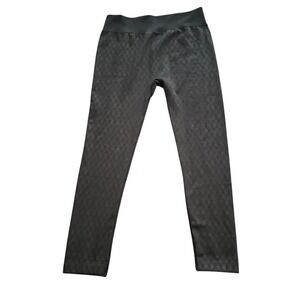 First Kick Maternity Stretch Leggings L / XL Black Ankle Patterned Thick Cozy